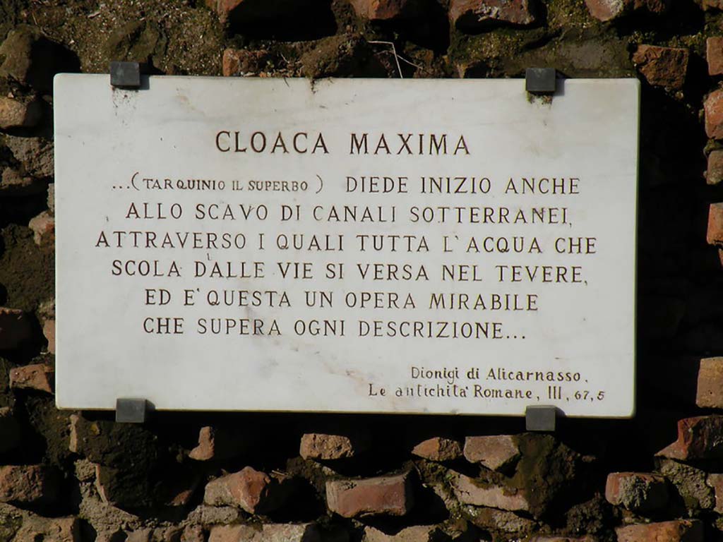 Tarquinio Prisco: cloaca maxima