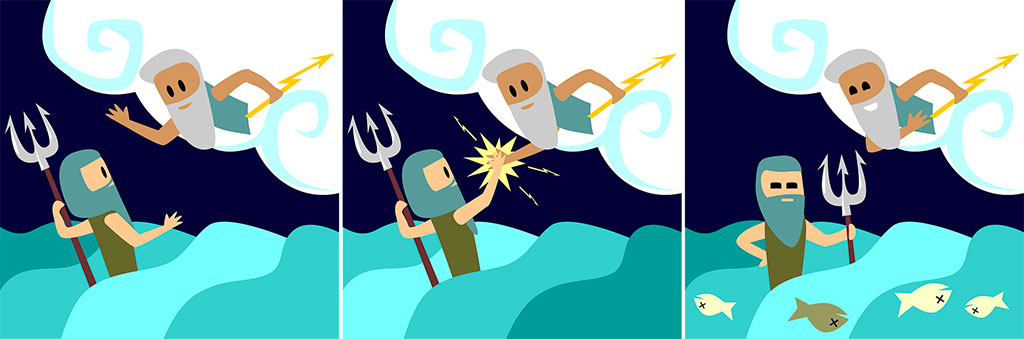 Poseidone e Zeus