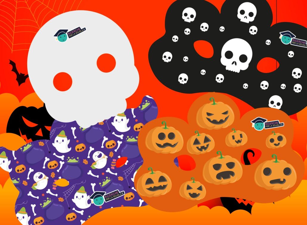 Maschere di Halloween da ritagliare